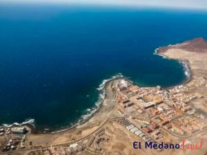 Vista aérea en Playa del Cabezo en El Médano, Tenerife
